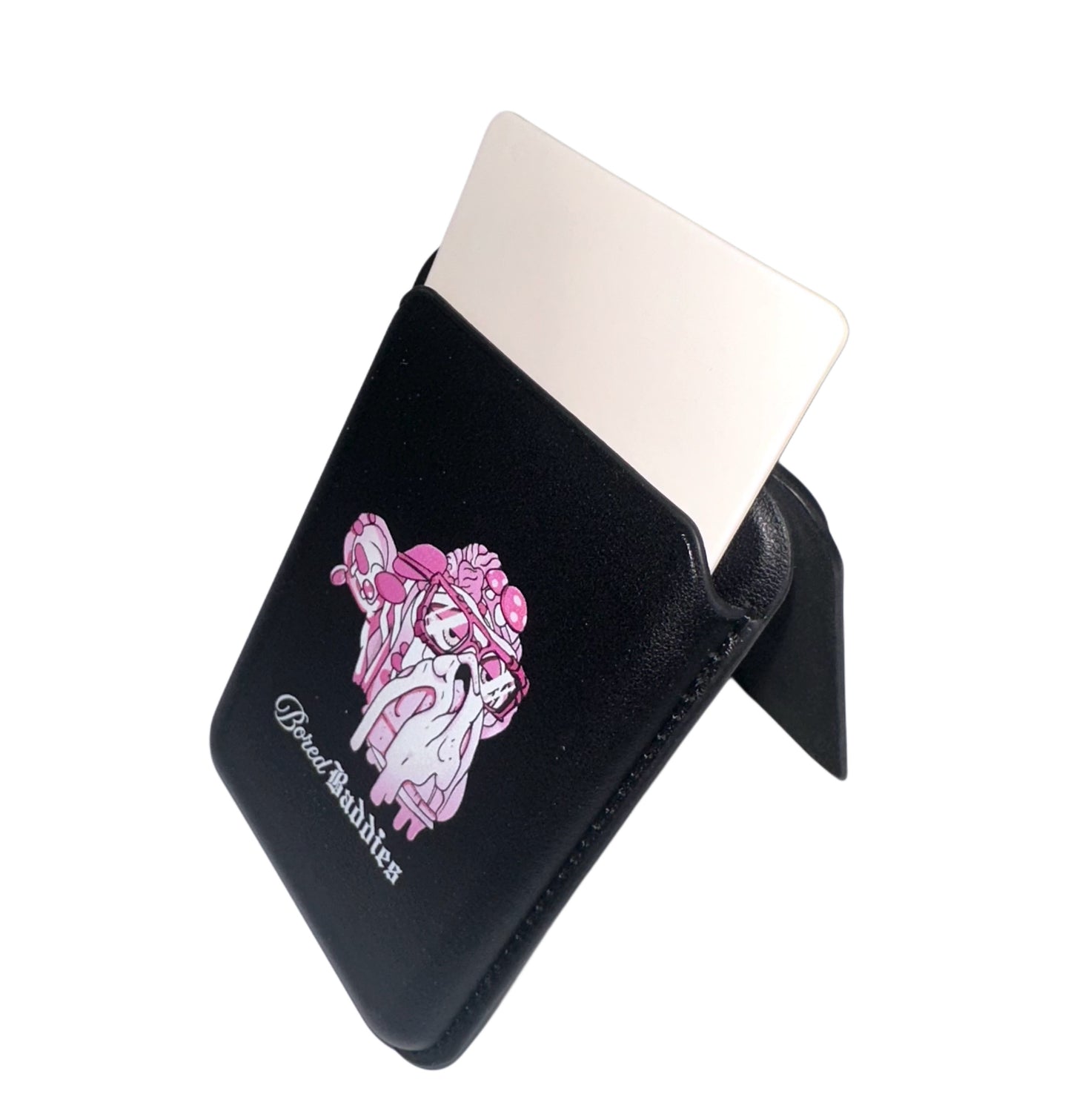 Bored Baddies Magnetic MagSafe PU Leather Card Wallet Holder With Stand