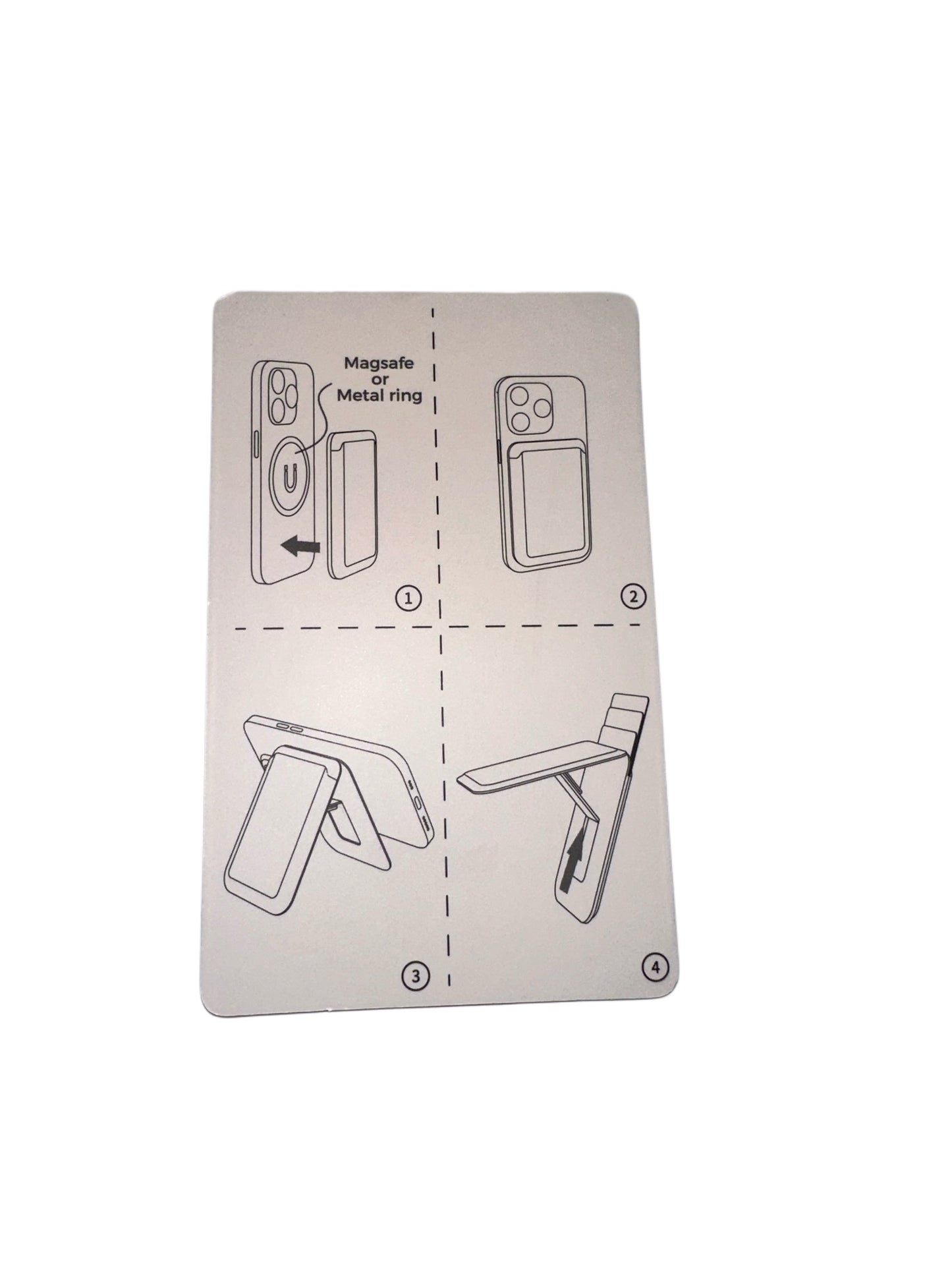 Bored Baddies Magnetic MagSafe PU Leather Card Wallet Holder With Stand