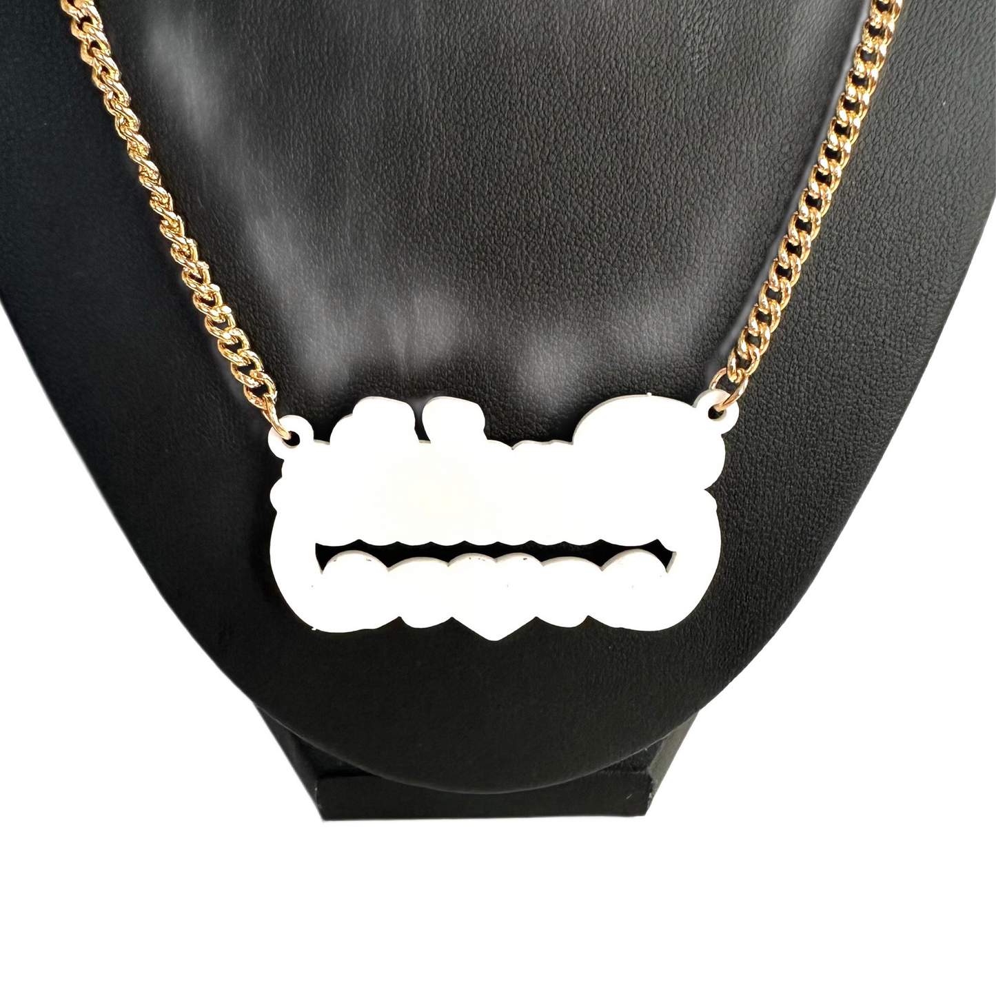 Baddie Rainbow Acrylic Logo Necklace