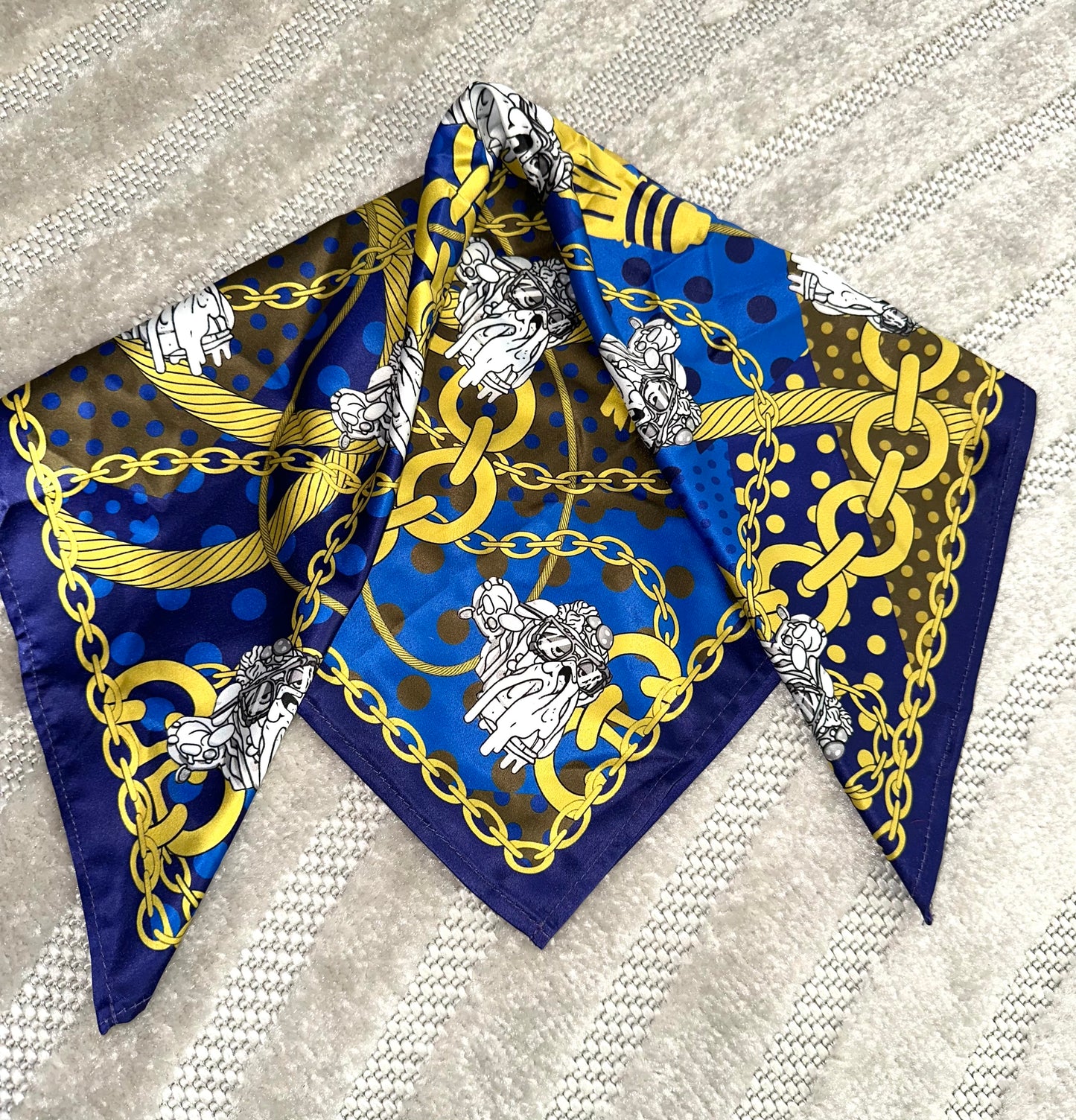 Bored Baddies Royal Blue Chain Scarf