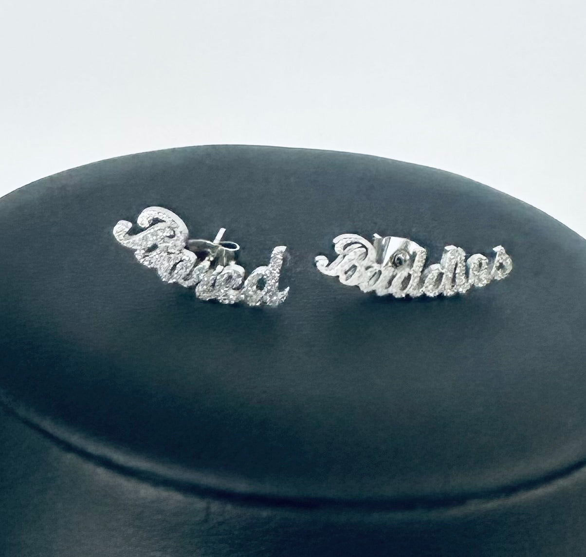 Silver Logo Earrings