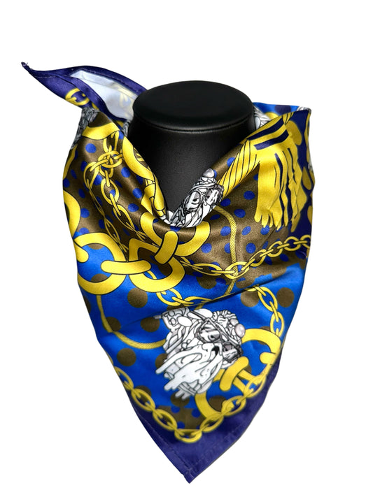 Bored Baddies Royal Blue Chain Scarf