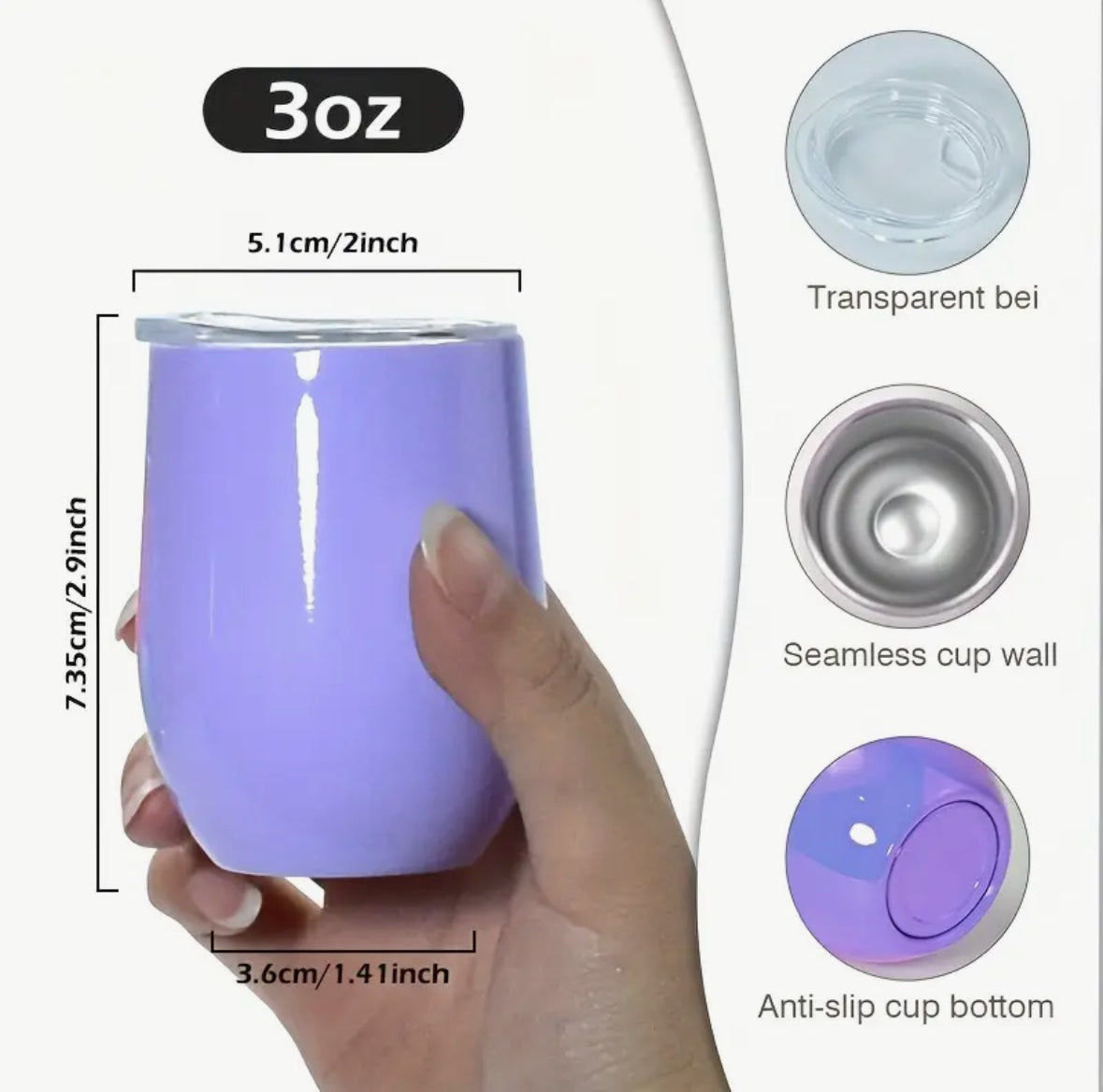 Bored Baddies 3oz Stainless Steel Vacuum Insulated Shot Tumblers (Set of 6) - PASTEL colors