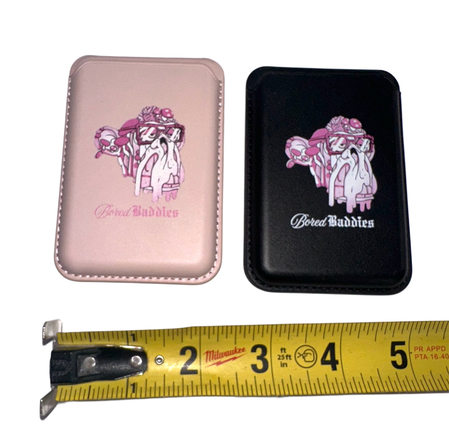 Bored Baddies Magnetic MagSafe PU Leather Card Wallet Holder With Stand