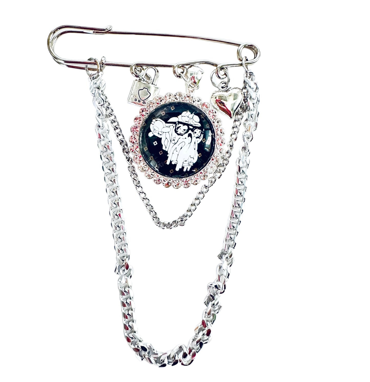 Silver Ape Brooch