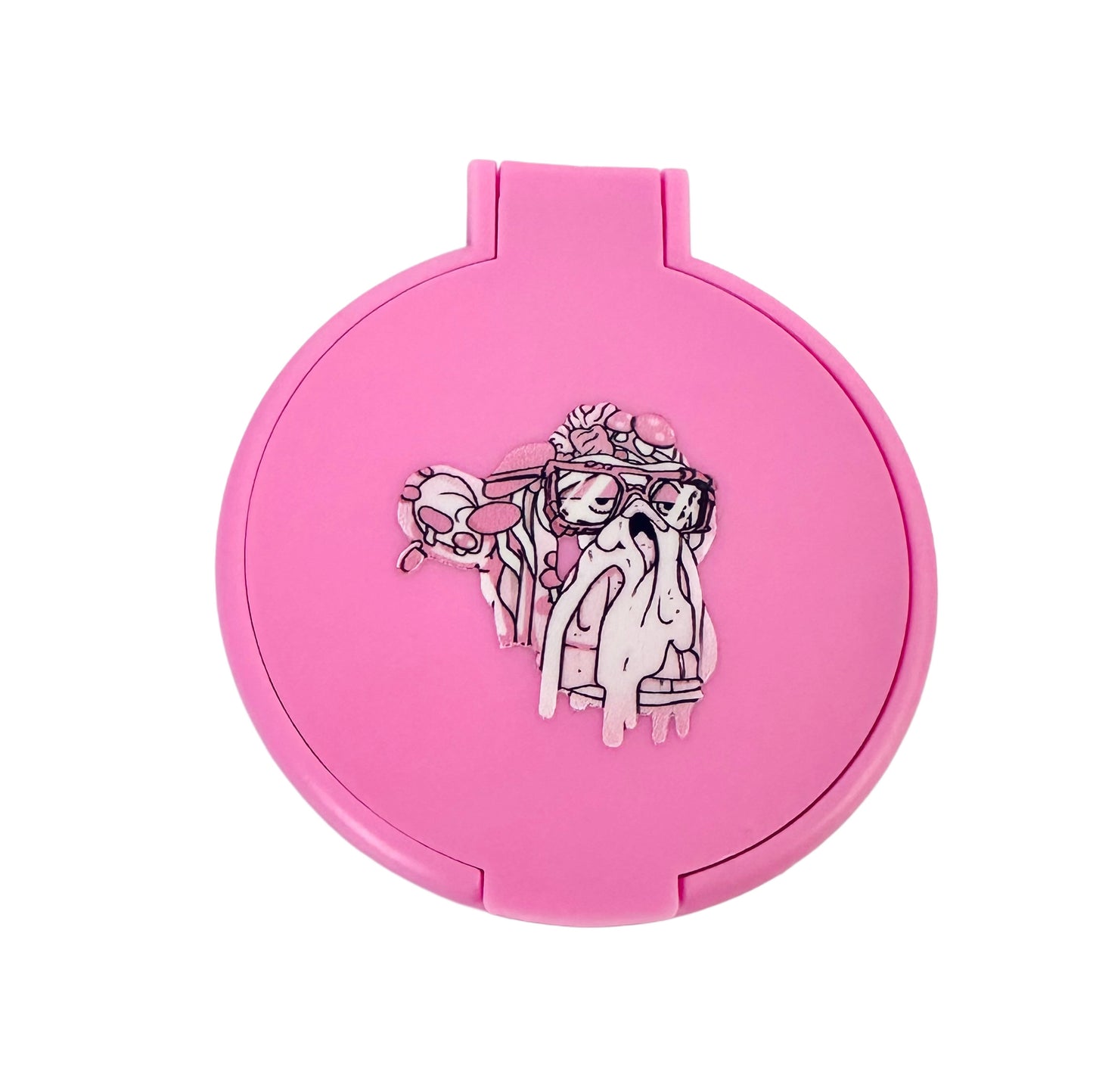 Bored Baddies Pink Compact Mirror