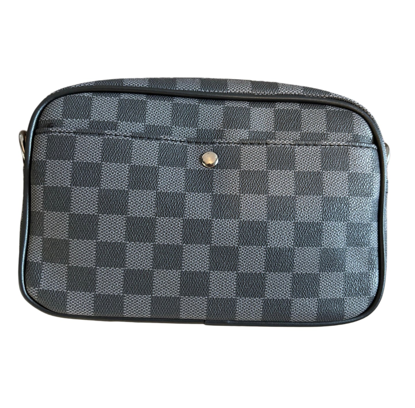 Bored Baddies Unisex Black Check Messenger Bag