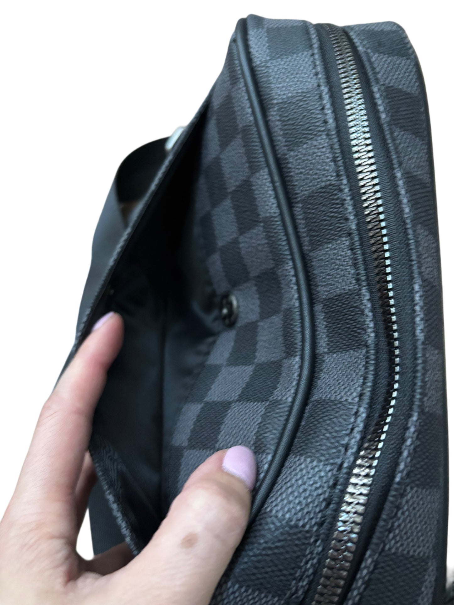 Bored Baddies Unisex Black Check Messenger Bag