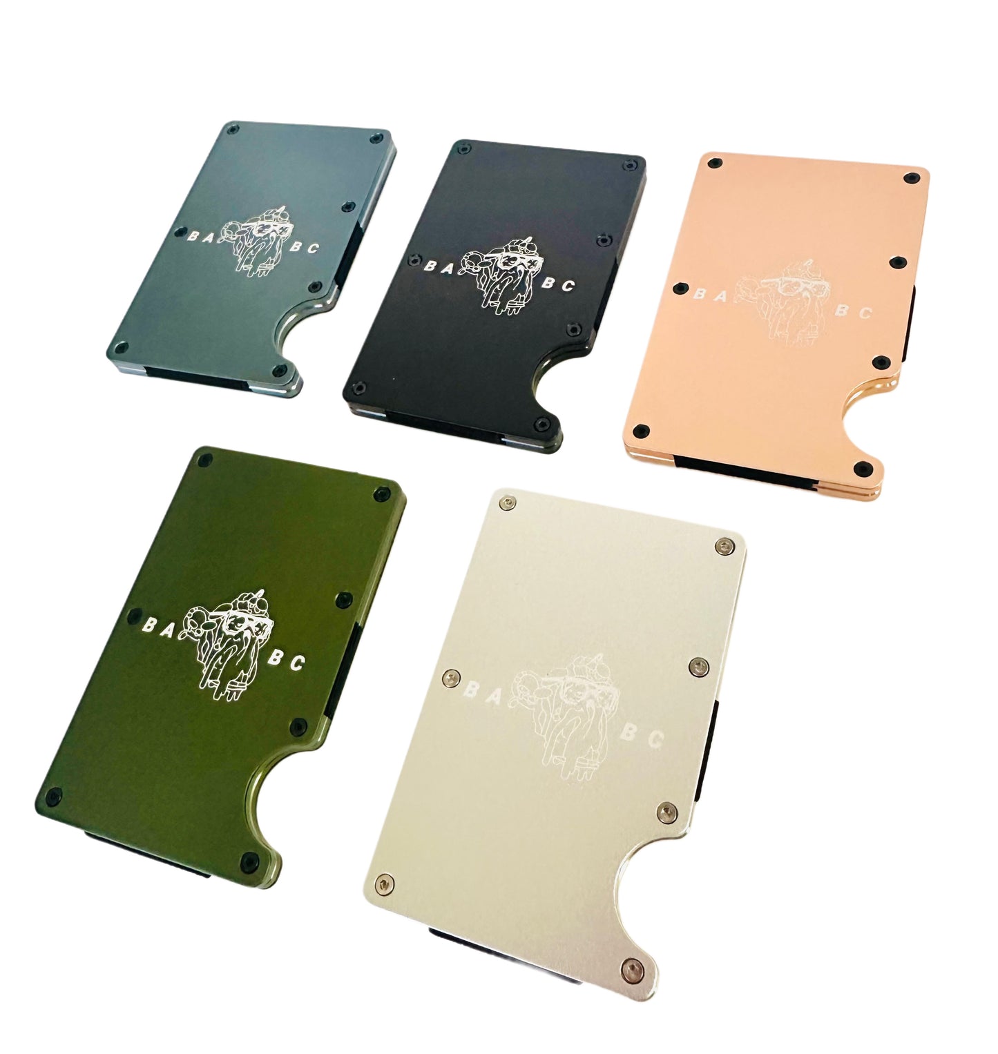 Bored Baddies RFID Blocking Minimalist Aluminum Card Wallet w/ Money Clip