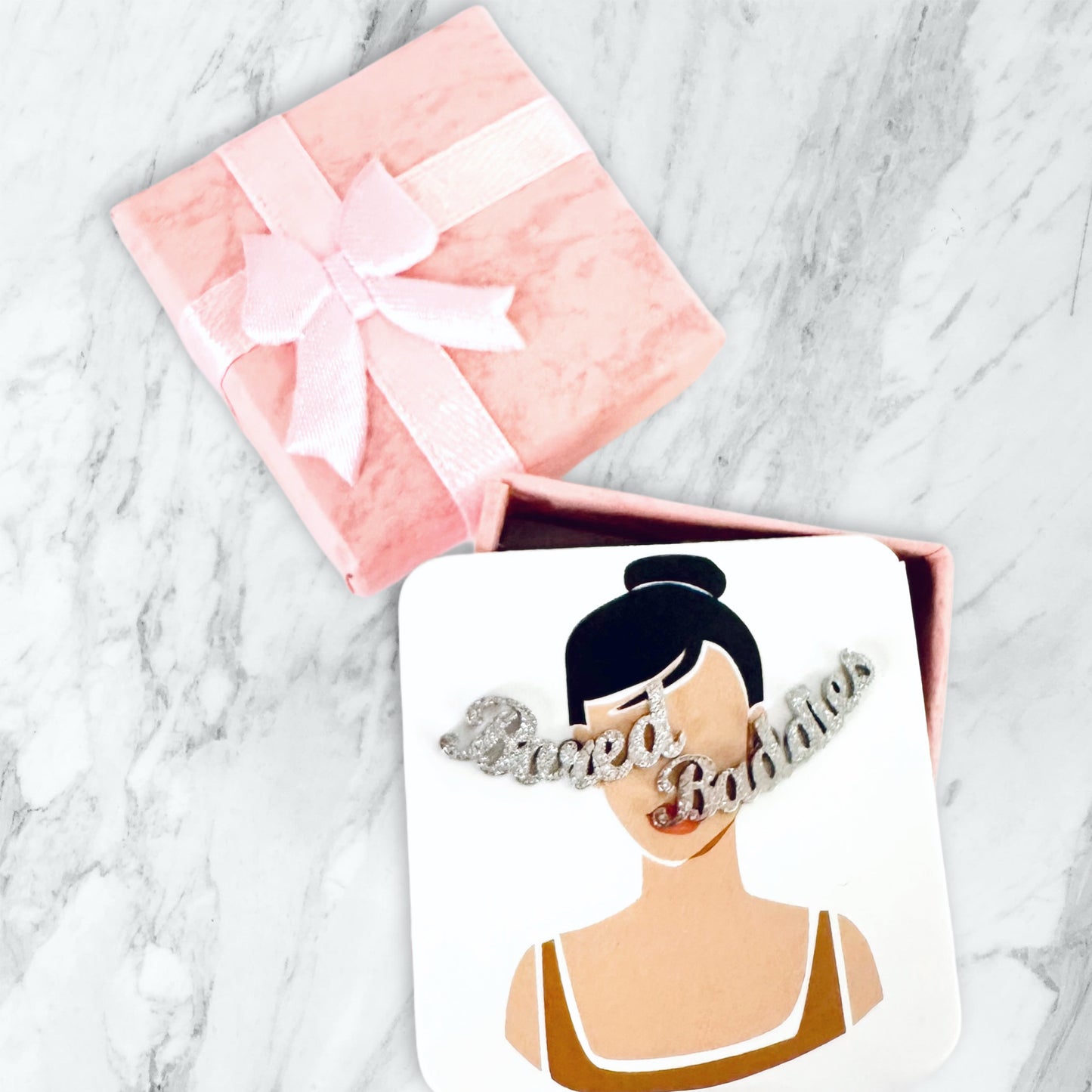 Silver Logo Earrings
