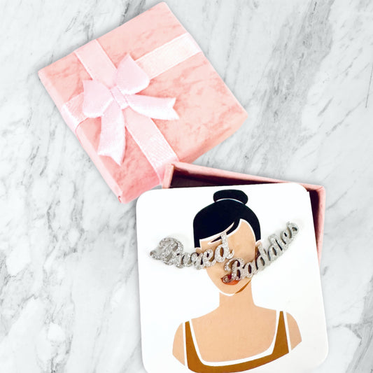 Silver Logo Earrings