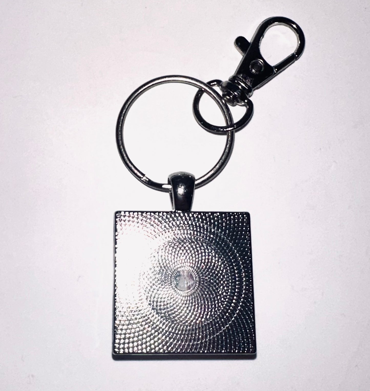 Men’s Silver Square Pendant w/ Matching Necklaces & Key Ring