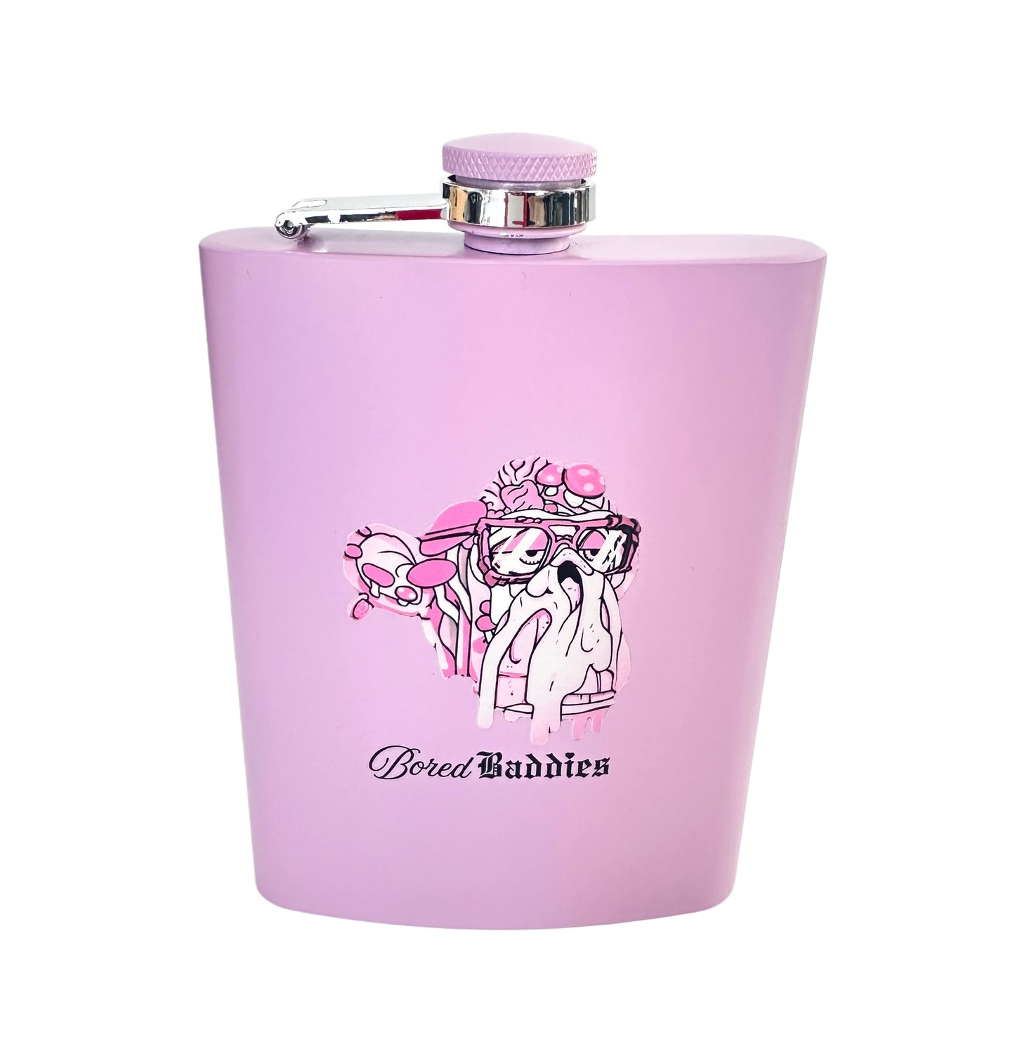 Bored Baddies 8oz Stainless Steel Hip Flask w/ Funnel