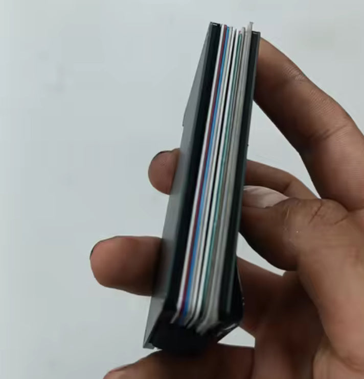 Bored Baddies RFID Blocking Minimalist Aluminum Card Wallet w/ Money Clip