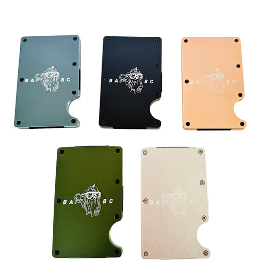 Bored Baddies RFID Blocking Minimalist Aluminum Card Wallet w/ Money Clip