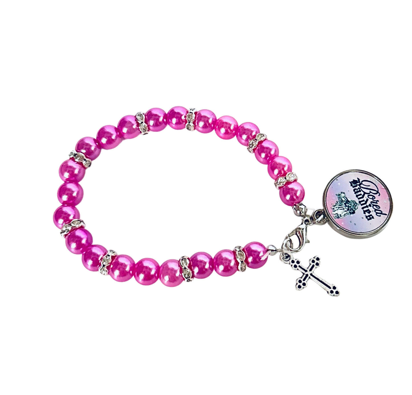 Purple Pearl Stretch Bracelet