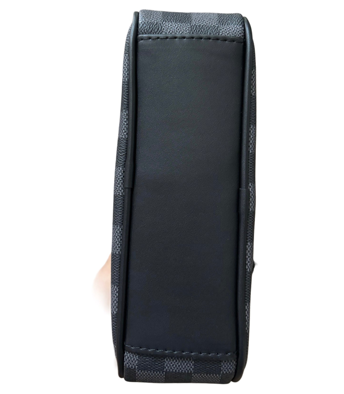 Bored Baddies Unisex Black Check Messenger Bag