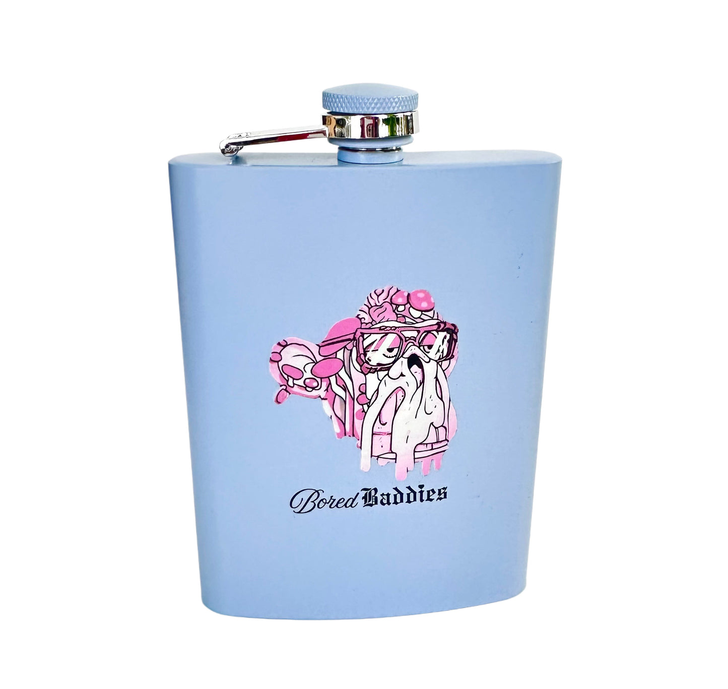 Bored Baddies 8oz Stainless Steel Hip Flask w/ Funnel